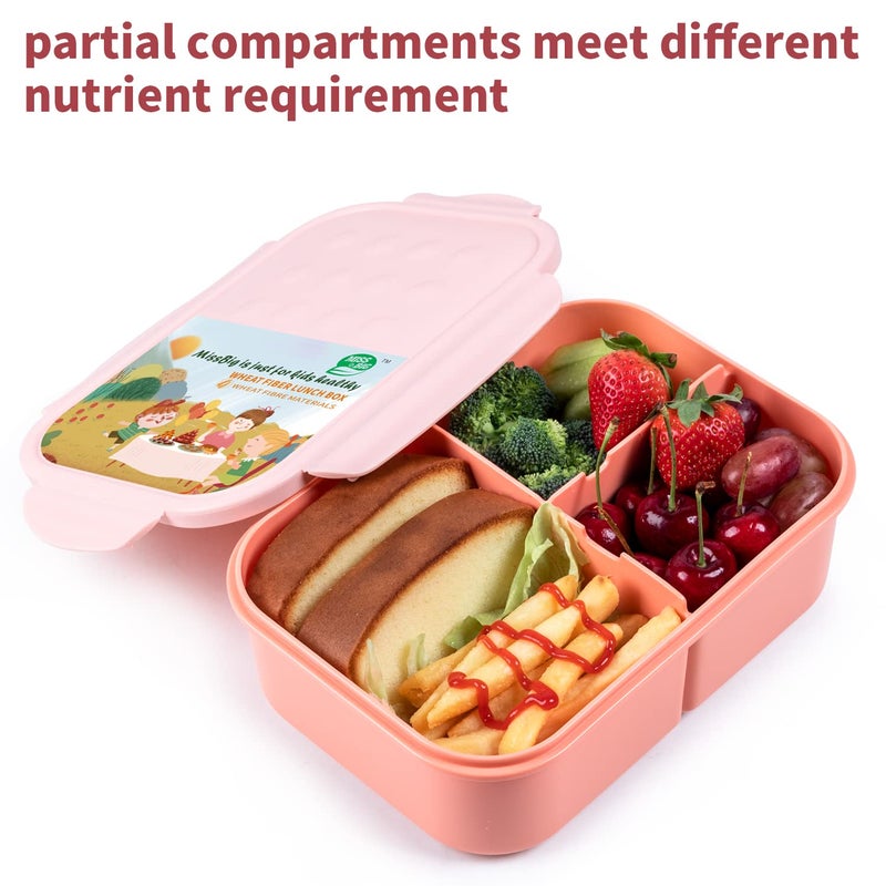 MISS BIG Lunch Box Bento Box Adults Lunch Containers for Adults Salad Container for Lunch Leakproof No BPAs and No Chemical Dyes Dishwasher & Microwave Safe Bento Box Adult Lunch Box (Pink L) - Image 2